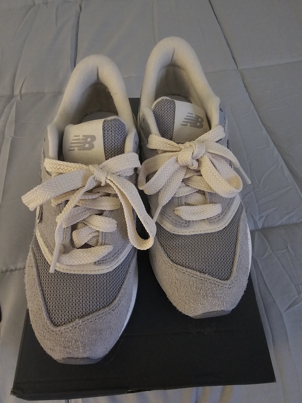 New Balance Beige Suede Sneakers